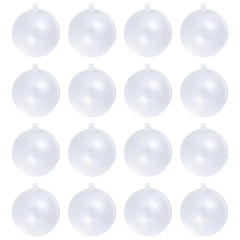 20 шт 8 см рождественские шары прозрачные пластиковые шары полые круглые шары рождественские подвесные шары Рождественские шары украшения