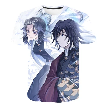 

2020 3D boys clothes Japanese Anime Demon Slayer T Shirt Kimetsu No Yaiba kids clothes Children's clothing Streetwear clothes