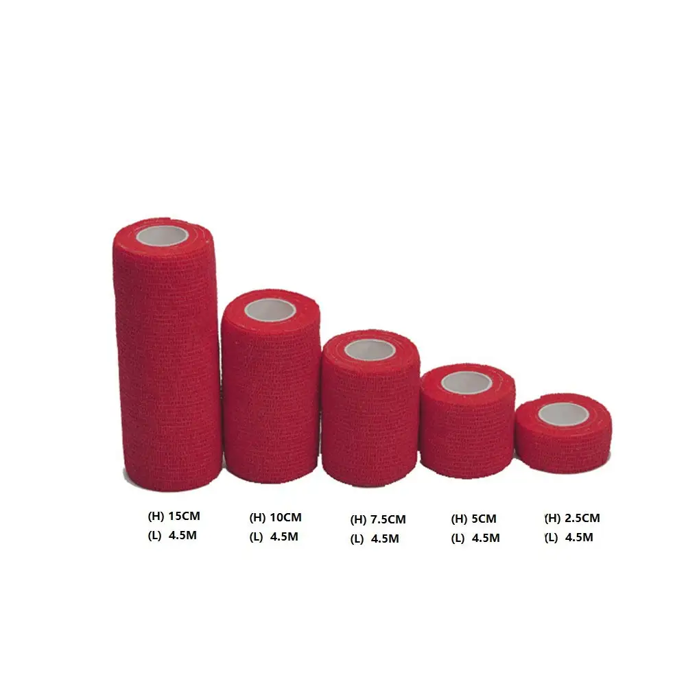 6 упаковок, самоклеящаяся лента, Водонепроницаемая дышащая эластичная связывающая лента для первой помощи, медицинская терапия - Цвет: Красный