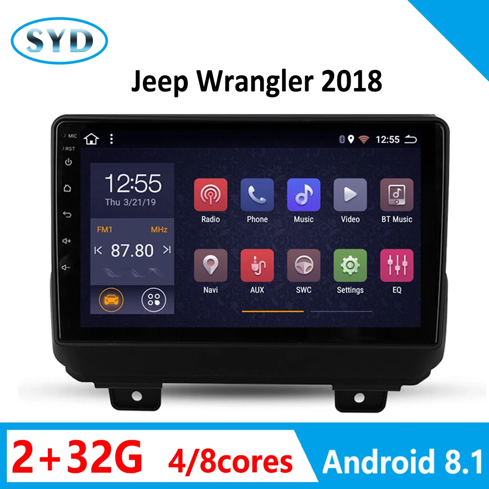 Центральное видео для Jeep Wrangler 2018 автомобильное радио Android 8 1 RAM2G ROM32G