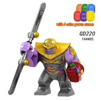 

Single Marvel Avengers Endgame Big size Thanos War Machine Spiderman Hulk IronMan Black Panther building blocks Kid Toys