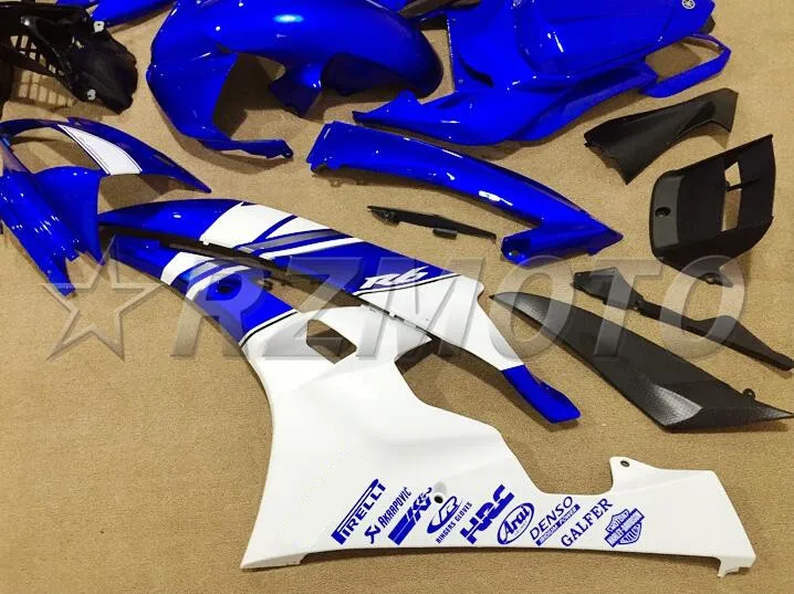 ABS полный обтекатель наборы Подходит для YAMAHA YZF-R6 2006 2007 обтекатели комплект YZF R6 06 07 литья под давлением белый синий