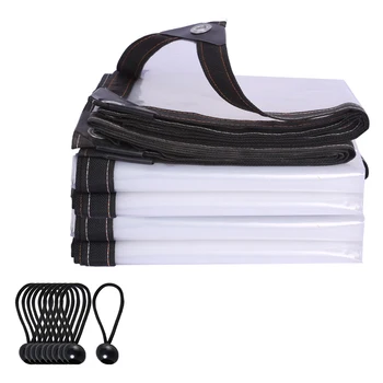 

Anti-Freeze Clear Poly Tarp Home Waterproof Heavy Duty Thick Greenhouse For Garden Nursery Reinforced Edges With Grommets