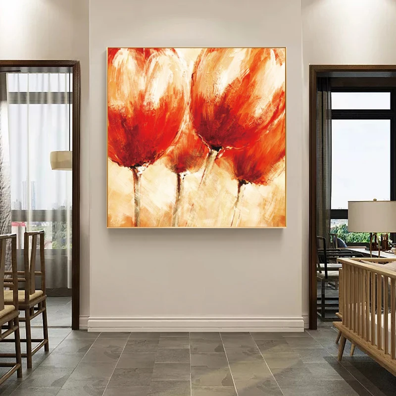 Современные абстрактные Акварельные Цветы плакаты и принты настенная Картина на