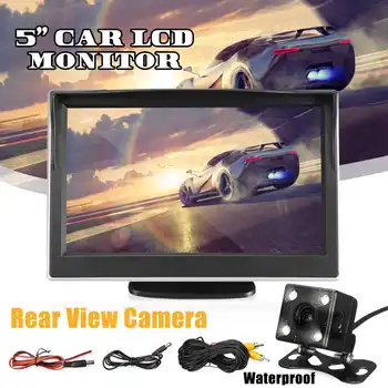 

5 Inch Car Rearview Mirror Monitor Auto Parking System + Night Vision Backup Reverse Camera LCD Car Rear View Camera