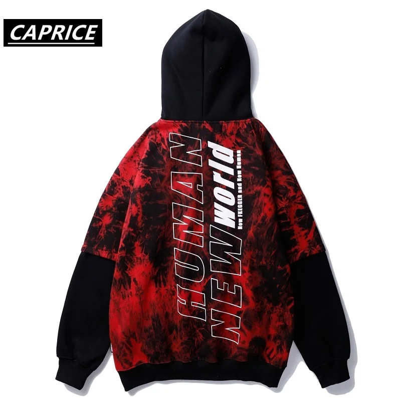 Принт Tie Dye пуловер с капюшоном для мужчин/женщин осенний Повседневный пуловер балахон от пота Мужская мода скейтборды толстовки Топы