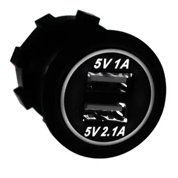 

Low Temperature Environmental Car Charger Usb Car Dc12v-24v Waterproof Dual Usb Charger 2 Port 5v Power Socket