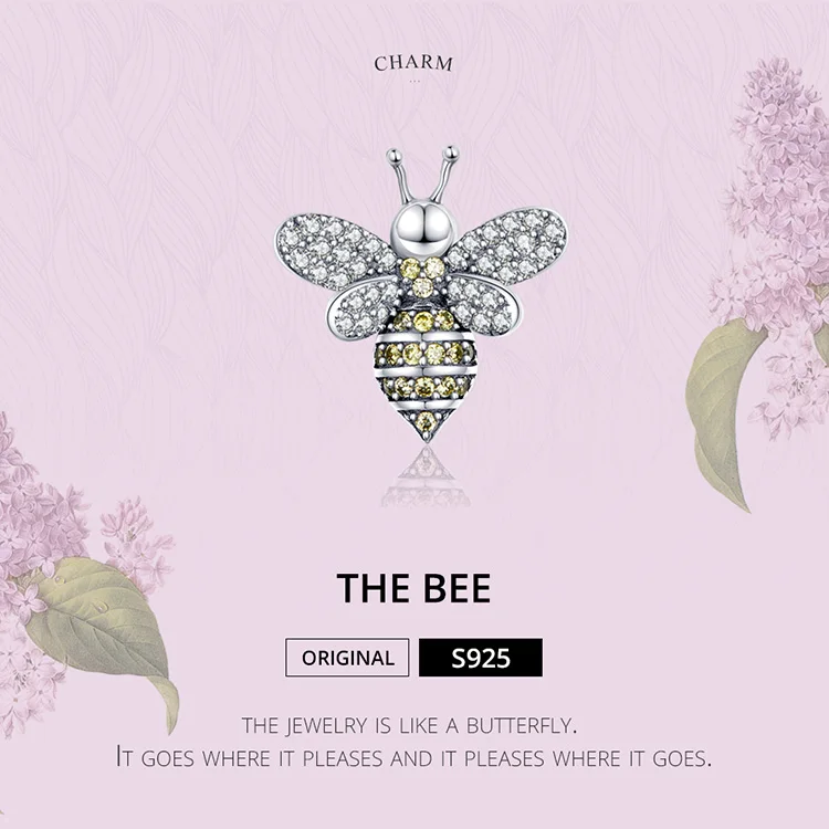 Подвеска CodeMonkey queen Bee, 925 пробы, серебряная пчела, подходит для оригинального дизайна, браслет и браслет, ожерелье, изготовление ювелирных изделий C1194