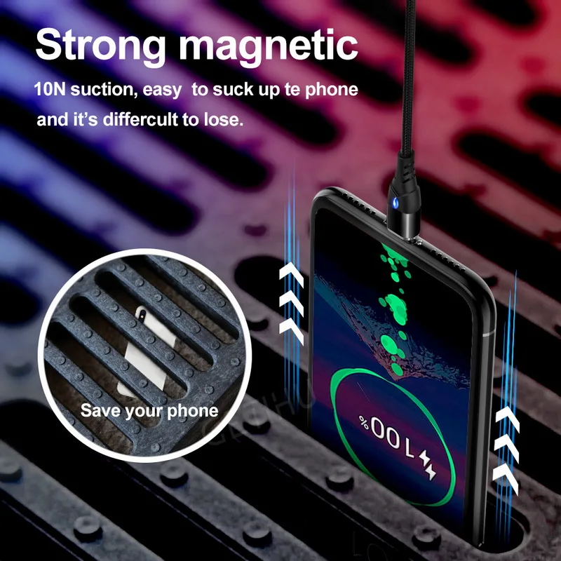 Магнитный кабель для iphone/Micro USB/Type C 2 м|Кабели мобильных телефонов| |