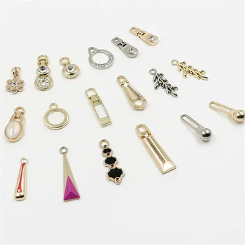 

5Pcs Rhinestone Pendant Zipper Accessories Metal Lock Zipper Pull Strap Replacement Head Wallet Decoration Clothes Accessories