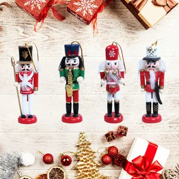 

Christmas Ornament Wooden Nutcracker Gifts Nutcracker Figures Soldier Doll Collection Wooden Puppet Decoration Pendants