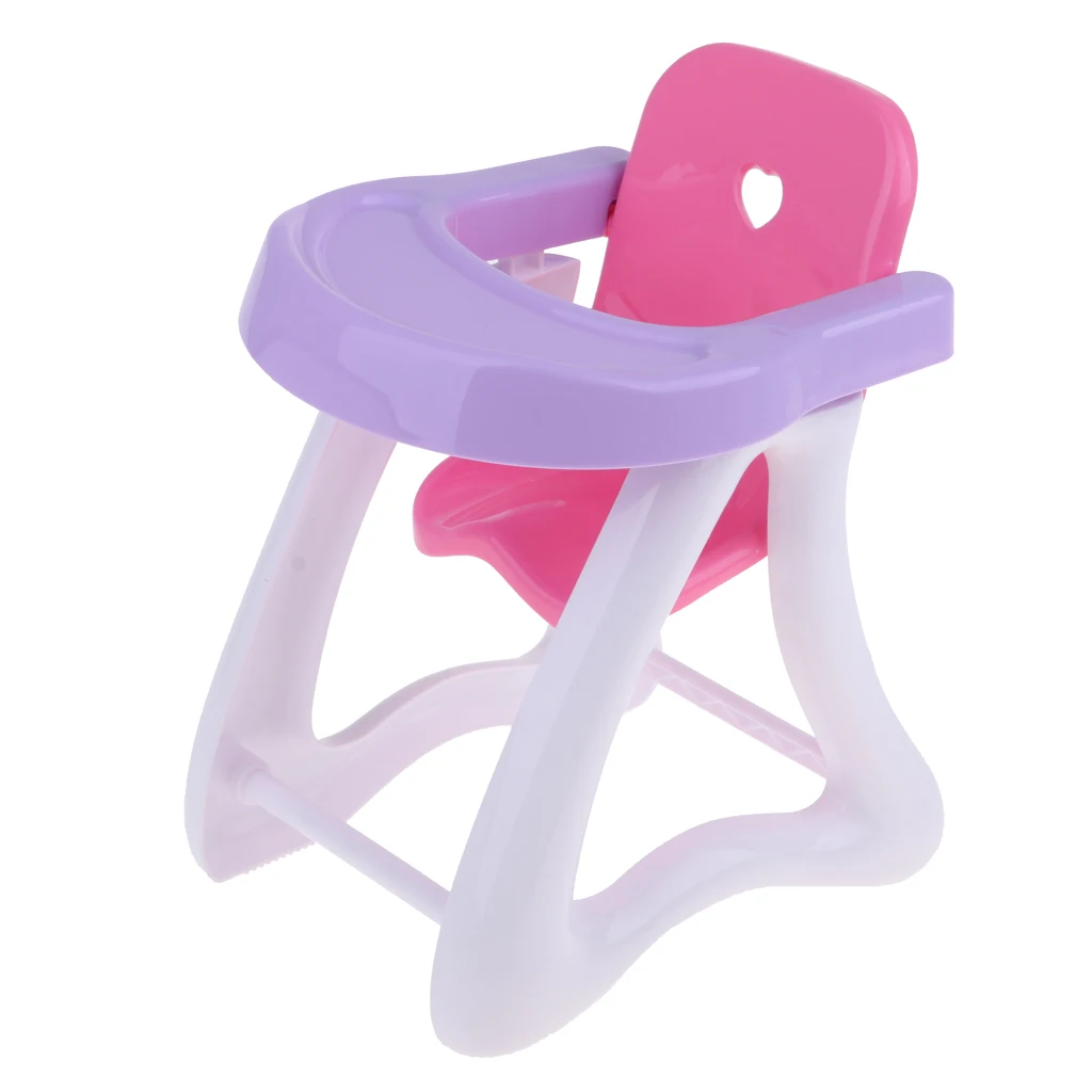 Fun Play Furniture Toy Baby High Chair Dining Chair For 8-12inch Reborn Doll Mellchan Dolls Accessories Creative Toy