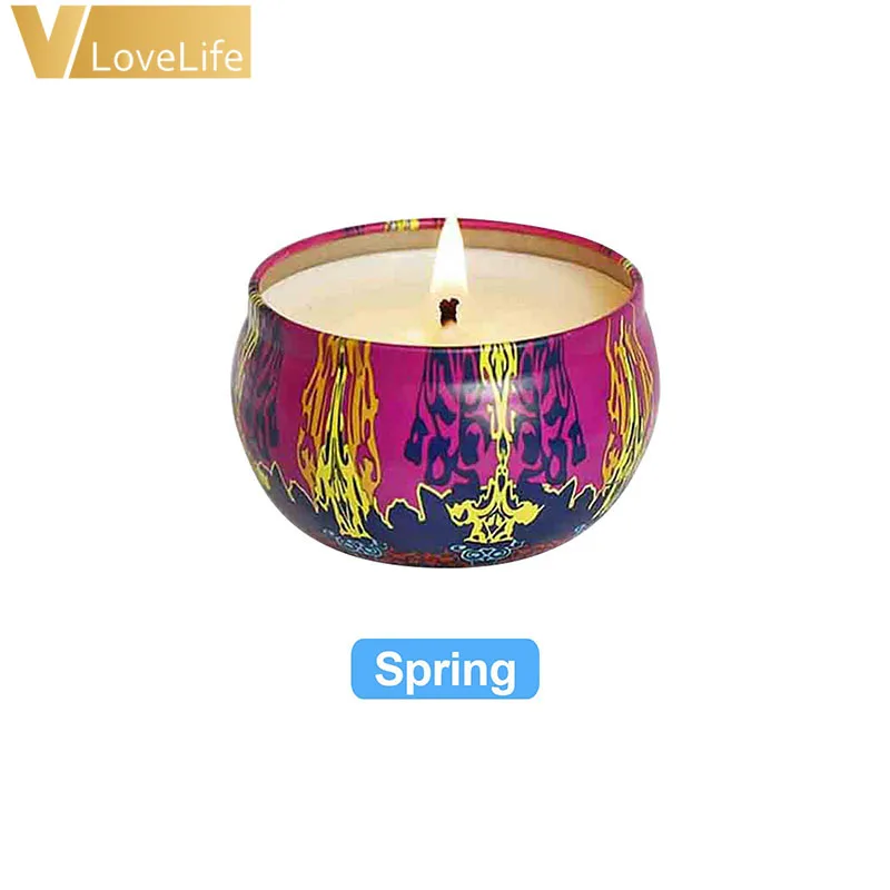 Spring Соевый воск для аромата комаров Цитронелла ароматические свечи Bougie Parfum эфирный аромат масло свеча романтическая ароматерапия сделай сам - Цвет: Spring