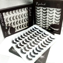 Новые 5 шт/упаковка/10/20 пар норковые ресницы 3D накладные ресницы толстые перекрестными макияж ресницы для наращивания, натуральные объемный Мягкий Поддельные ресницы