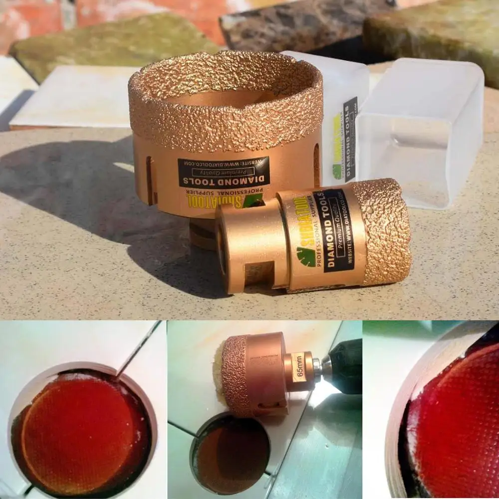 SHDIATOOL 1pc Dry Diamond Drilling Core Bits Cutter Ceramic Tile M14 Thread Hole Saw Marble Porcelain Stoneware Crowns Drill Bit
