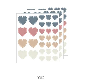 mist 3 шт./упак. Kawaii милый маленький Любовь маркер стикер Наклейки для дневника DIY стикер s Скрапбукинг пуля школьный журнал канцелярские принадлежности sl2166 - Цвет: mist