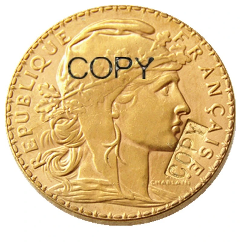 1912 France 20 Franc Rooster Gold Plated Copy Coin Coin Coins Coin Goldcoin France Aliexpress
