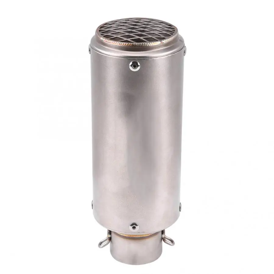 Motorcycle Exhaust Muffler Tail Pipe Tip Tailpipe Silver Stainless Steel Universal