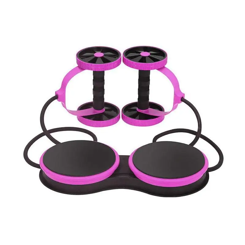 Sports Fitness Multi-function Abdominal Wheel New Double-Wheel Abdominal Rally Household Equipment with Twisted Twist - Цвет: Бежевый