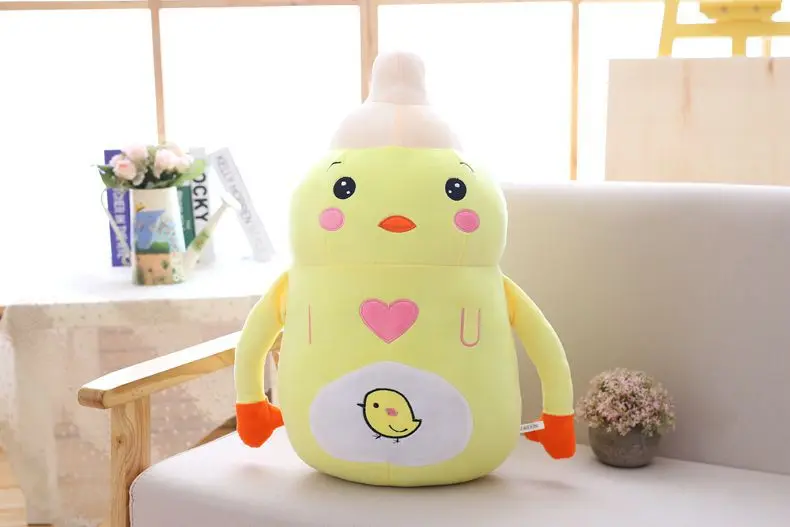 Стиль вниз хлопок плюшевые игрушки бутылочка для кормления детская подушка креативный подарок на день рождения