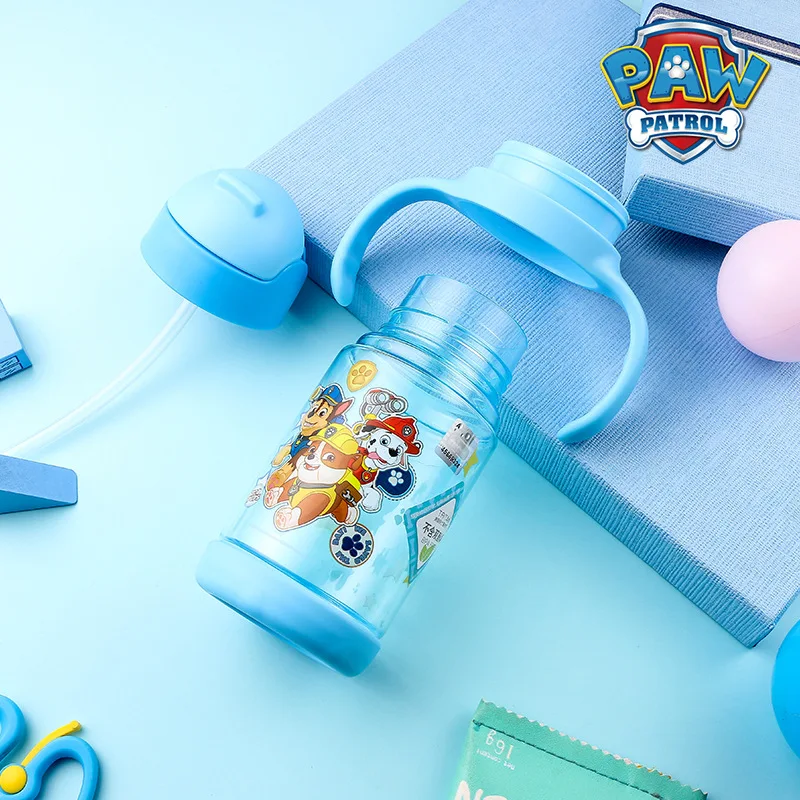 350 мл Paw Patrol выдающийся детский ребенок учится пить холодную воду чашка из тританового материала силиконовая соломенная чашка бутылки для воды
