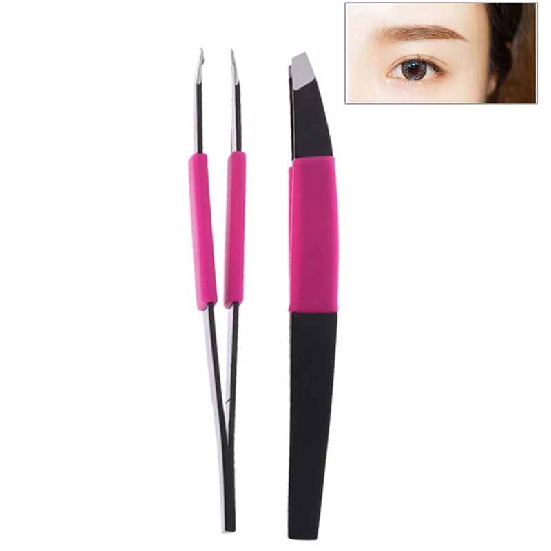 1pc Stainless Steel Eyebrow Tweezer Eyelash Extension Tweezers Eye Hair Removal Makeup Tools for Women