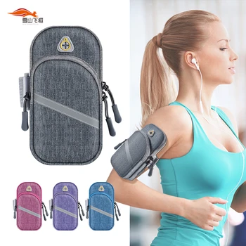 

Running GYM Sport Mobile Phone Armband Case On Hand Cell Phone Bag Big Arm Holder Band Fluorescence Pouch Case For Iphone 11 Max