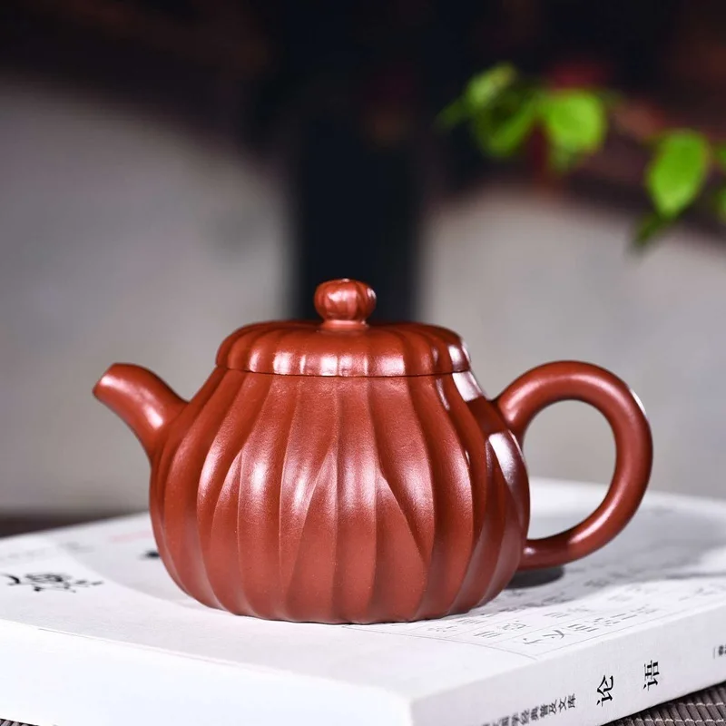 

Yixing recommended 2221 pure manual kung fu tea set 160 ml of run of mine ore mud dahongpao jin zhu wen pan pot