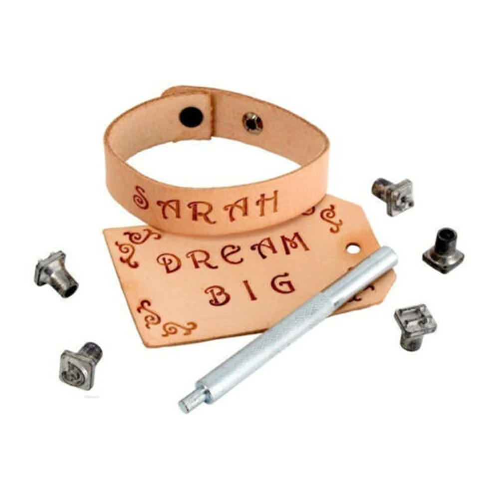 

36*Stamp Punch+1*Punch 3/8 Inch Leather Craft Tool Stamping Set Punch Kit Letter Digital Leather Craft Tools Set DIY Supplies