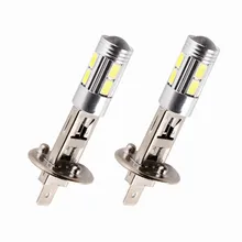 2PCS H1 LED Bulbs Super Bright High Power 10SMD 5630 Auto LED Car Fog Lights Signal Turn Light Driving Lamp White 12V