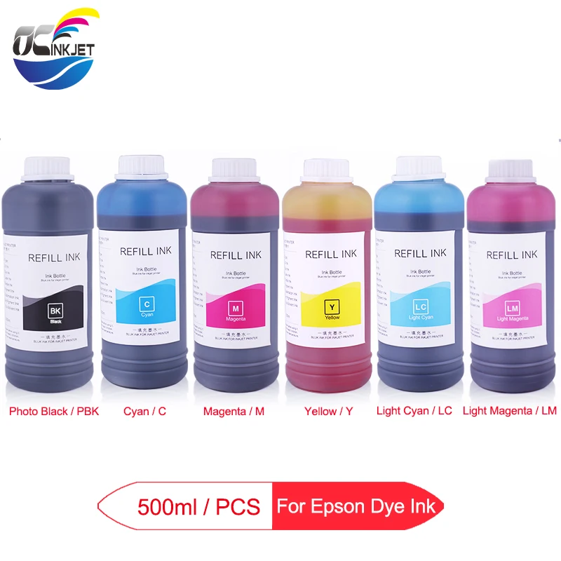 Флакон для красителей Epson T50 T60 P50 P60 500 1390 1400 1410 W R270 R290 L800 L805 L1300 L1800 6x1500 мл |