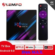 LEMFO H96 MAX Smart tv Box Android 9,0 Rockchip RK3318 4 Гб 64 Гб USB 3,0 Поддержка HDMI 2,0 RKMC 18,1 4 к H.265 HD YouTube Netflix