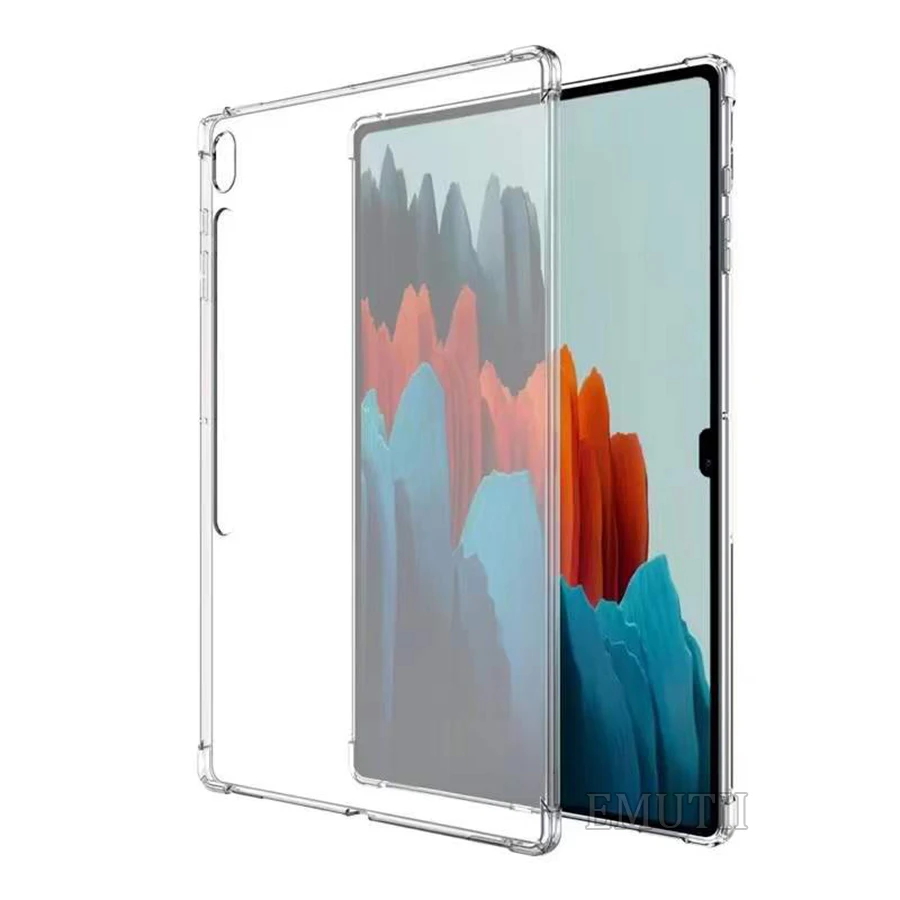 Чехол для планшета Samsung Galaxy Tab S8 S7 Plus FE Ультратонкий силиконовый чехол из ТПУ с