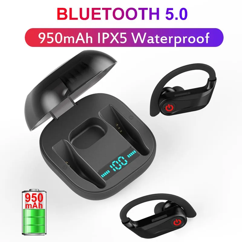 Q62 TWS 5 0 Bluetooth настоящие Беспроводные наушники с ушным крючком спортивные