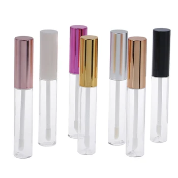 

5pcs/lot Rose Gold Lip gloss Tubes DIY Empty Cosmetic Container Refillable Bottles Liquid Lipstick Storage Bottle