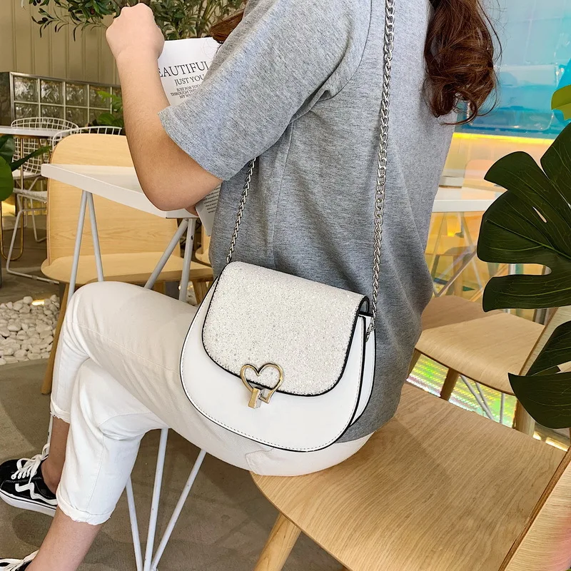 

Bag Women's 2019 New Style Korean-style Solid Color Simple Fashion Bag Chain Shoulder Cross-body Pillow Bag a Generation of Fat