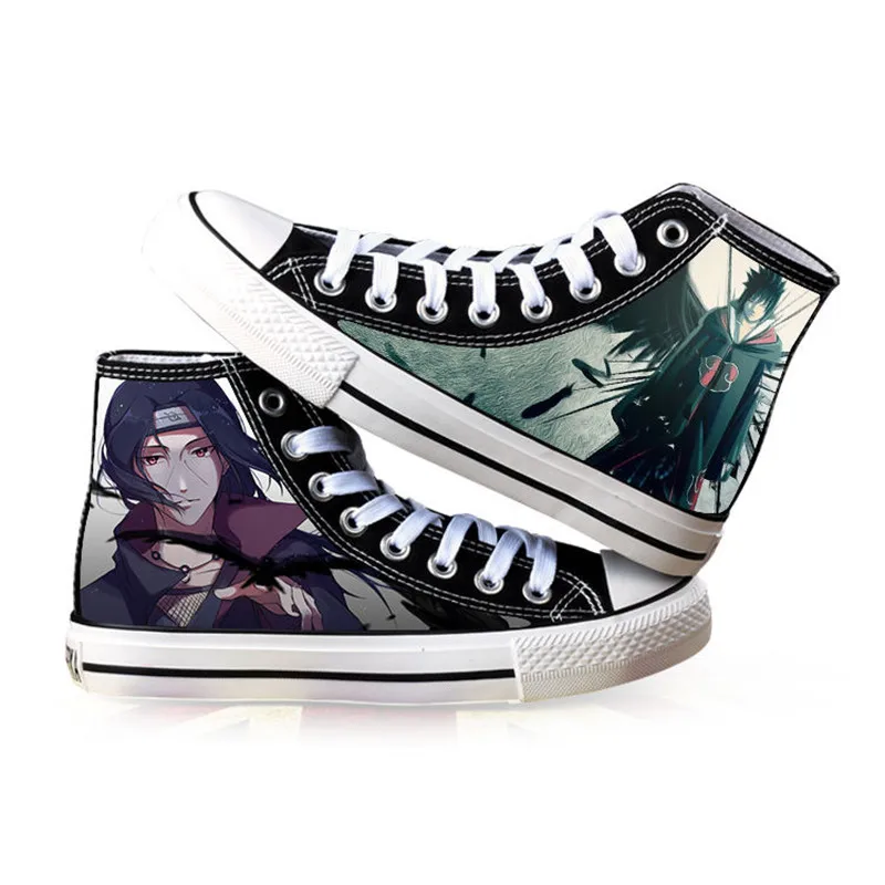 Anime shoes NARUTO Akatsuki Kakashi cosplay Adult students men women Spring summer Casual breathable High-top canvas shoes
