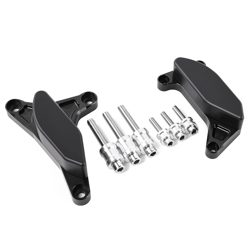 Черный Для YAMAHA Fazer FZ1 FZ1N FZ1S FZ8 N/S 2006- крышка статора двигателя Защитный Чехол слайдер Краш-пад рамка Слайдеры защита от падения - Цвет: Черный