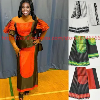 

Organz silk wax fabric african fabric for dress african silk ankara Fabric high quality 2019 latest satin wax for Garment 4+2y!