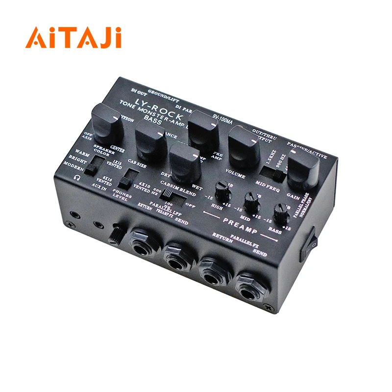 

BASS Pedal Cabinet Simulation DI Microphone Placement Preamplifier 3 Stage Equalization Recording Sound Improve Tone Dynamics