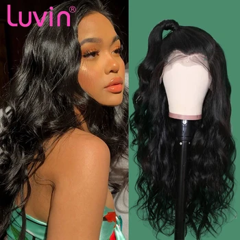

Luvin Glueless Pre Plucked Full Lace Human Hair Wigs With Baby Hair Brazilian Water Wave Remy Long Lace Wig For Black Women Wavy