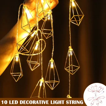 

10LEDs Diamond Shaped Light String Outdoor Garden Wedding Party Festival Decorative Light String TN99