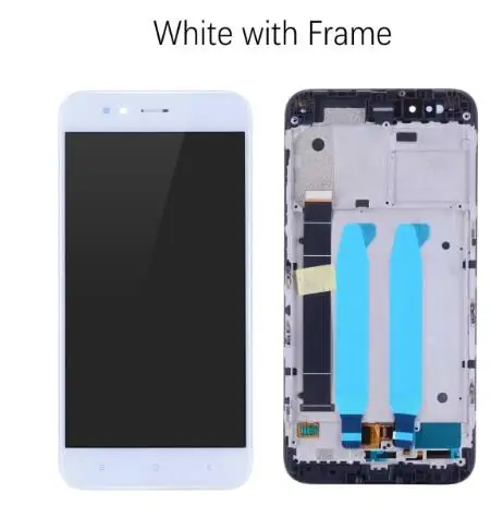 5.5" Original LCD For XIAOMI Mi A1 LCD Display Touch Screen Digitizer Assembly Frame For Xiaomi Mi A1 Mi 5X Display 10 Touch - Цвет: white with frame
