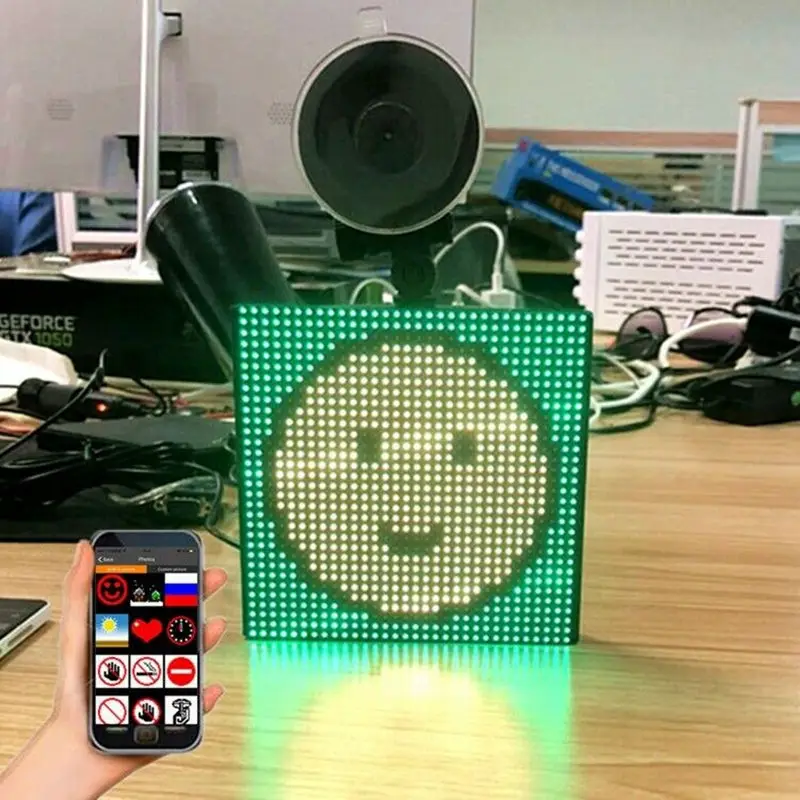 

Animated LED Display Car Emoji Emoticon Controlled Wireless Bluetooth App