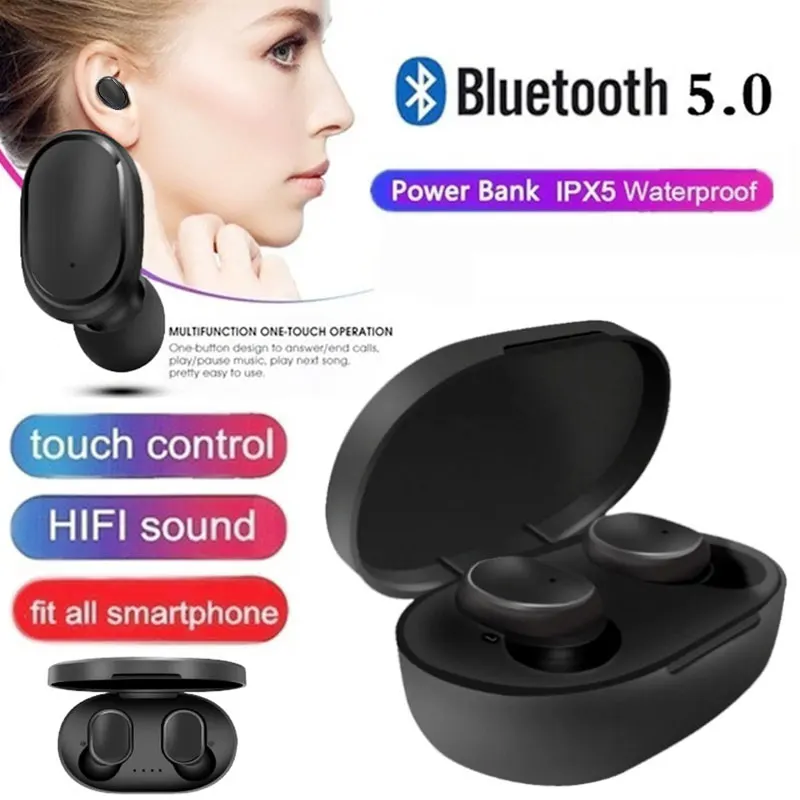 A6S TWS Bluetooth 5 0 гарнитуры для Xiaomi Redmi Airdots наушники стерео беспроводные