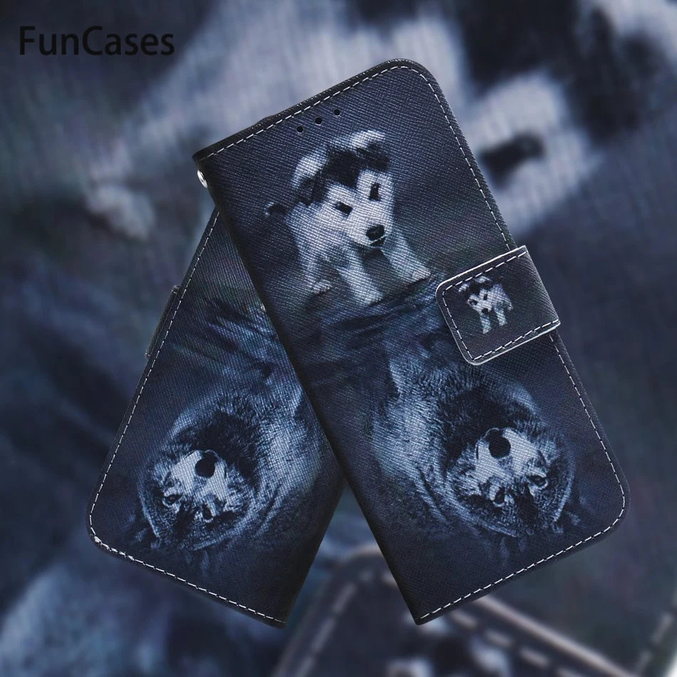 Animal Case Leather Cover Bag For Box Samsung Galaxy M40 A60 A70 A80 A90 Panda Tiger Lion Wolf Painting Owl Apricot Flower DP26F | Мобильные