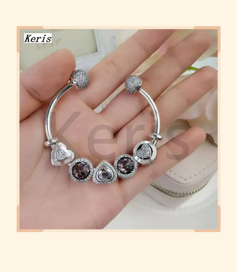 

High Quality Original 1:1 100% Silver Charm Beads Cat Eye Free Delivery