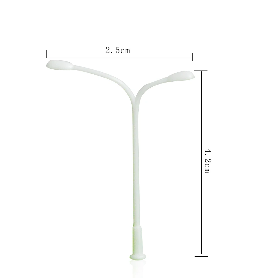

Teraysun 400 Pcs/Lot 4 types Streets Lamp Model Scale 1:500 Plastic Lamppost Model Railway Street Light