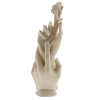 

Hand Held Rose Sculpture Statue Home Abstract Ornaments Hand-held Rose Home Living Room Decor Cafe Office Shop Display Gift