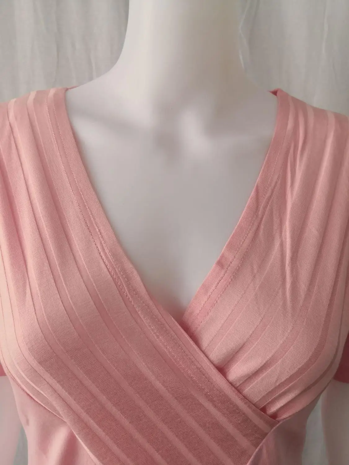 Повседневная женская летняя футболка с v-образным вырезом с коротким рукавом Свободная рубашка сплошной цвет Плюс Размер Женская одежда модные летние топы хлопок S-5XL